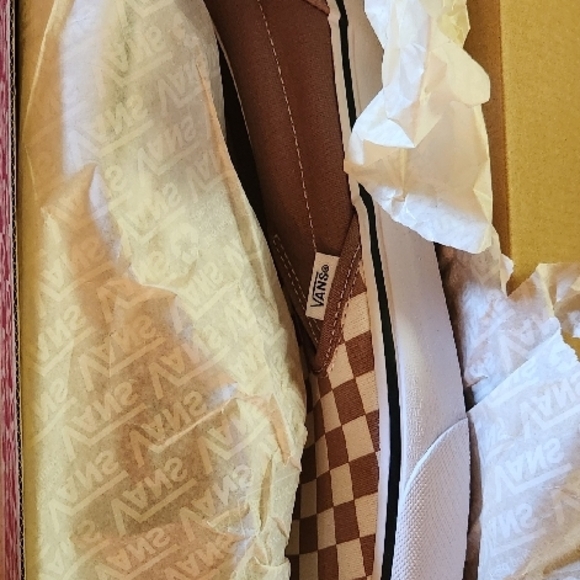 Mens Vans Grey Checkered Slip-On Shoes Nwt In Box Size 11 Free Shipping - Picture 5 of 7